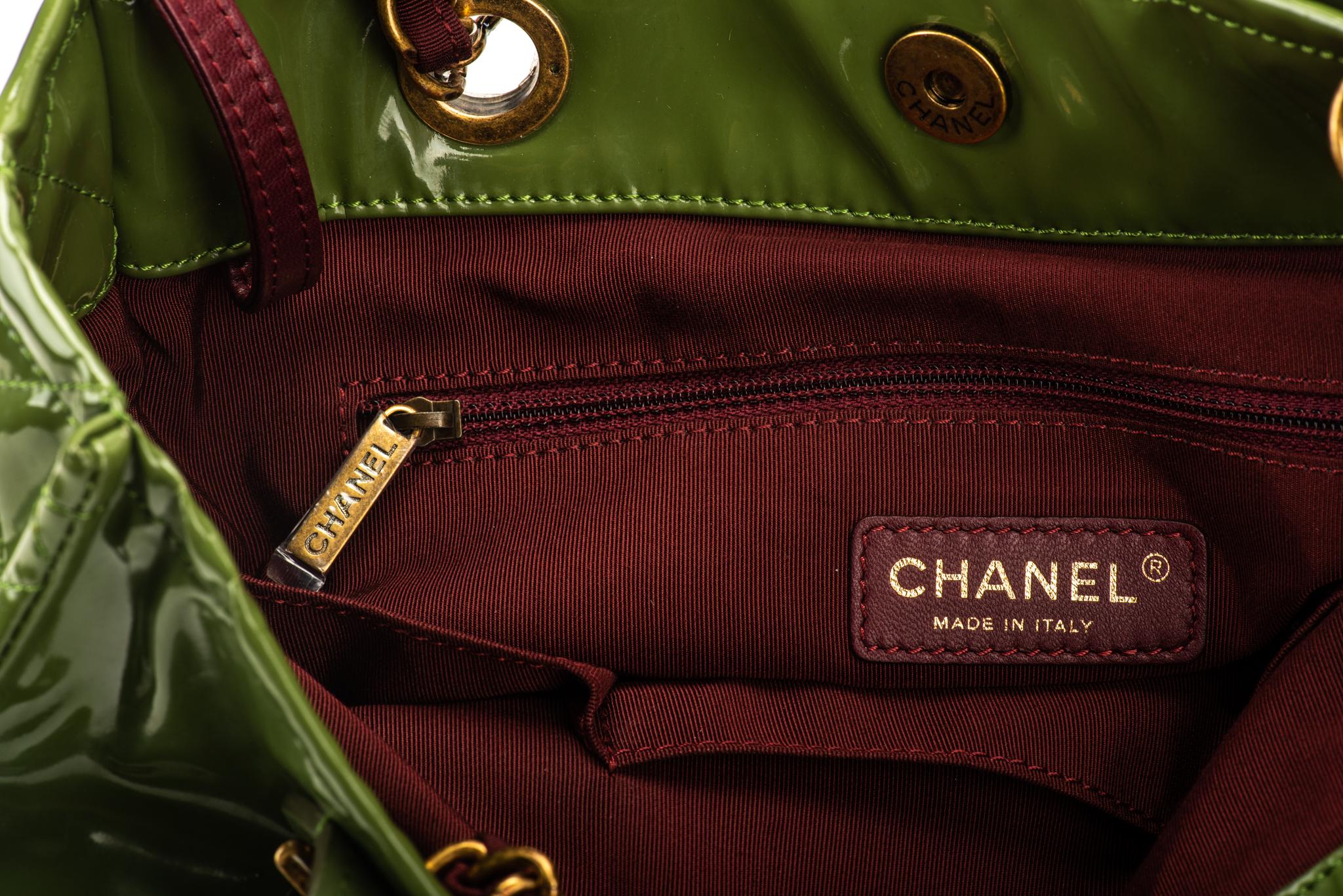 Chanel Limited Edition Green PVC Harrods Handbag 1