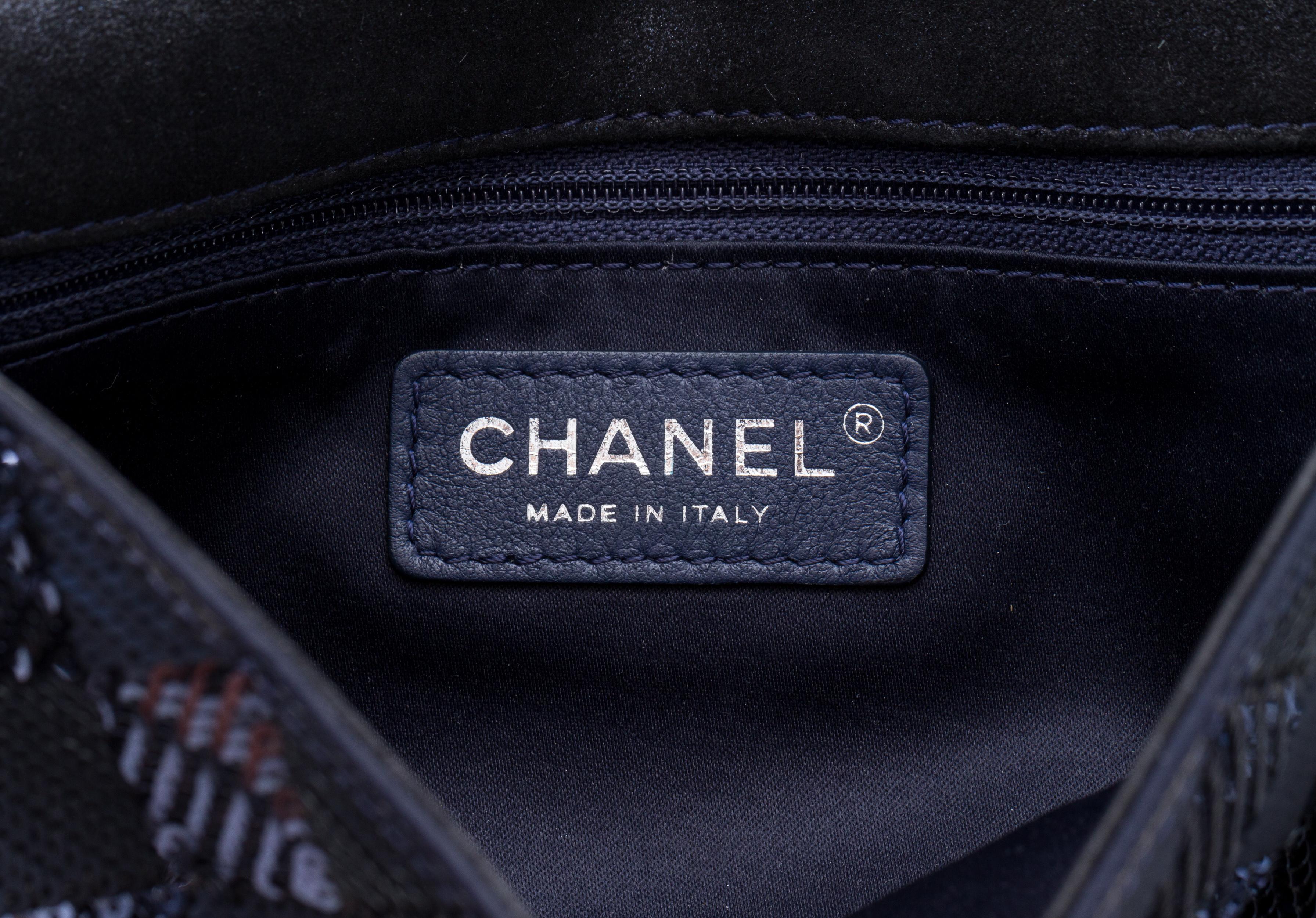 chanel navy and black bag