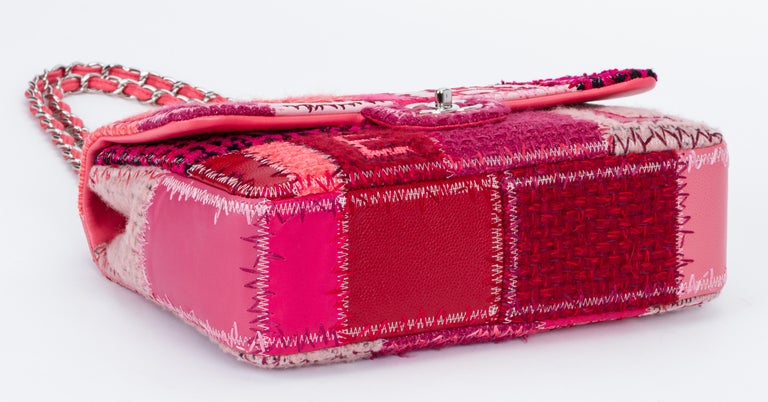 chanel pink patchwork bag purse