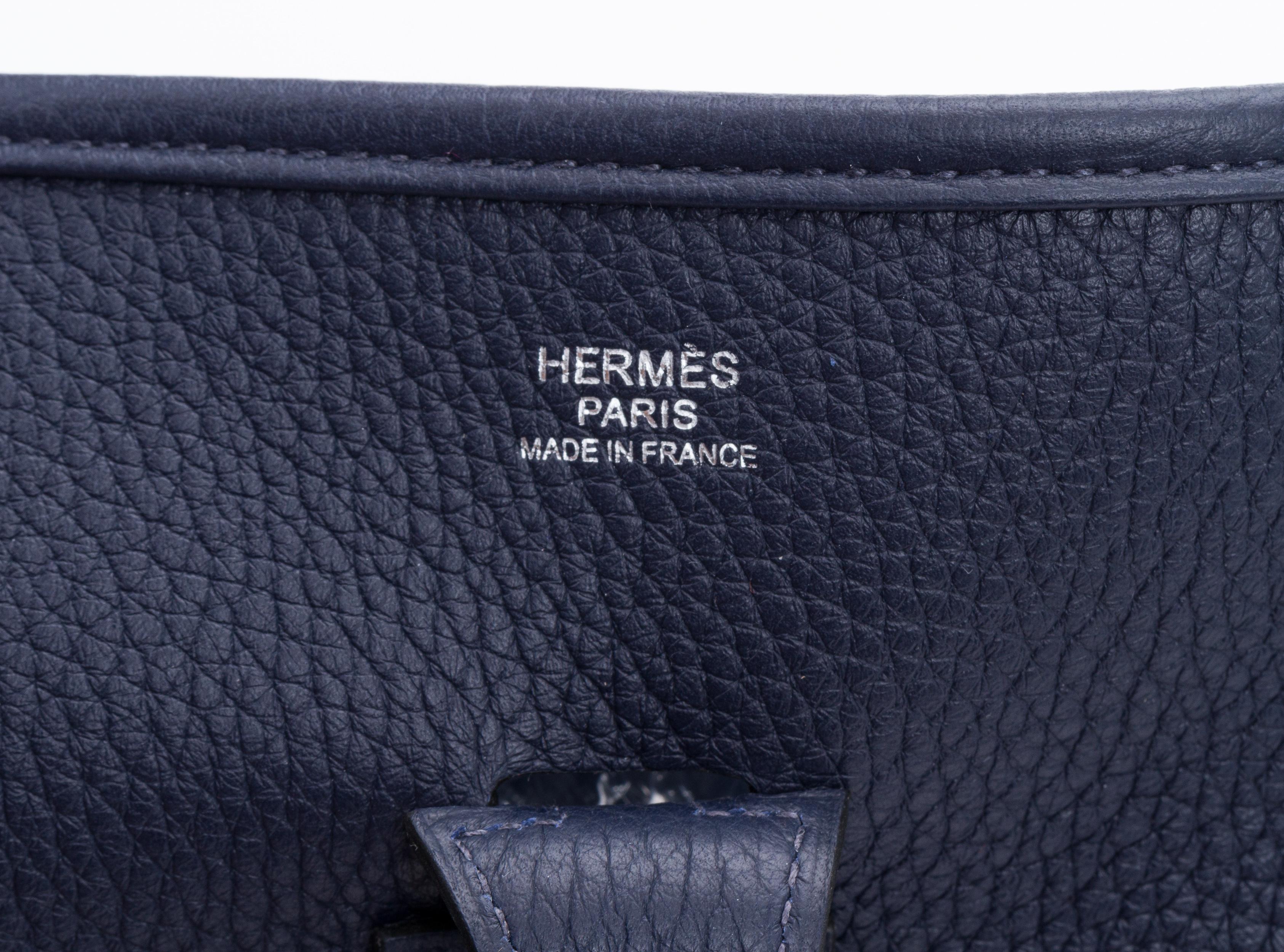 Hermes Evelyne PM Blue Nuit Clemence Bag  1