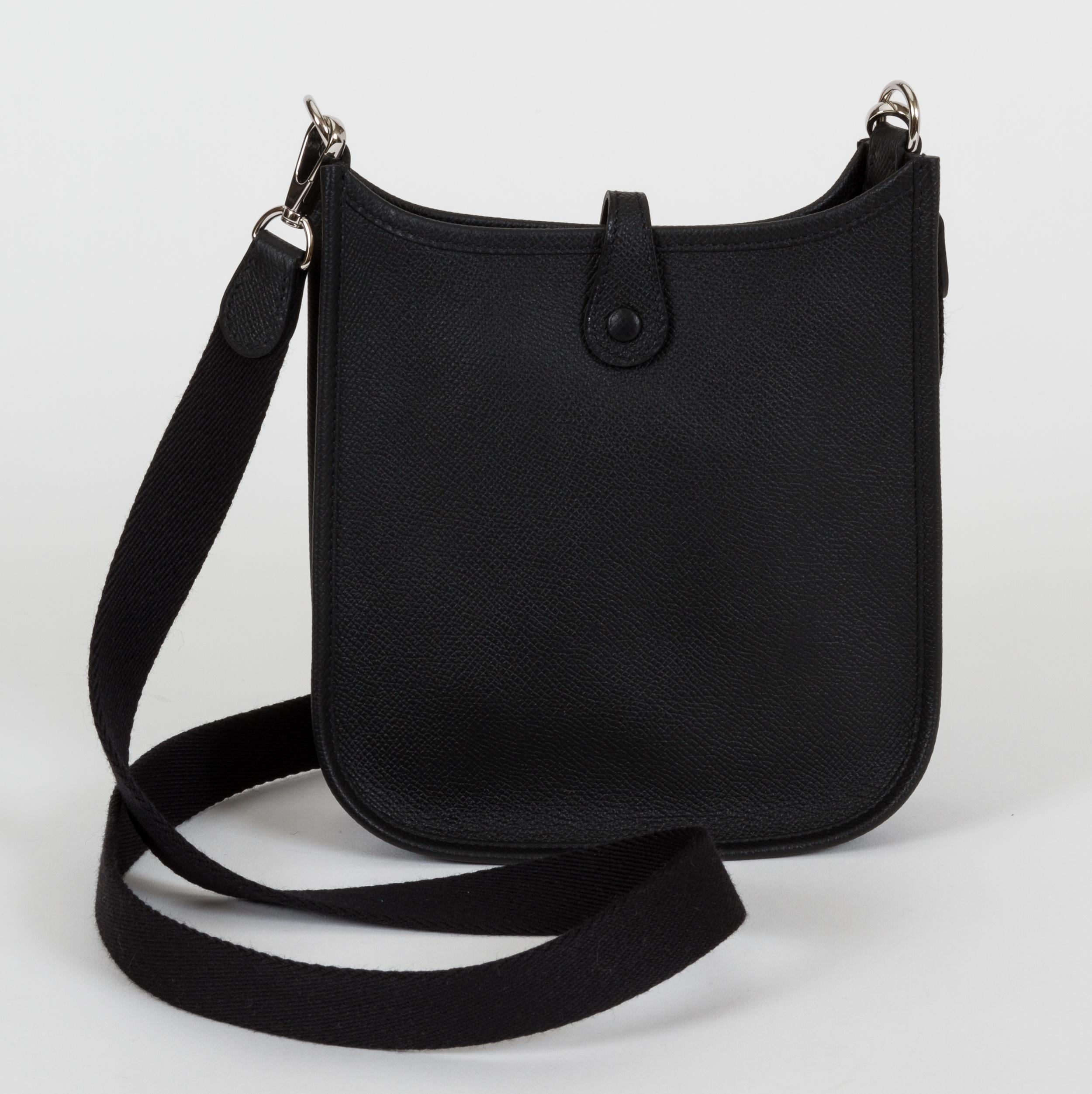 Women's Hermes Mini Evelyne Black Epsom Bag