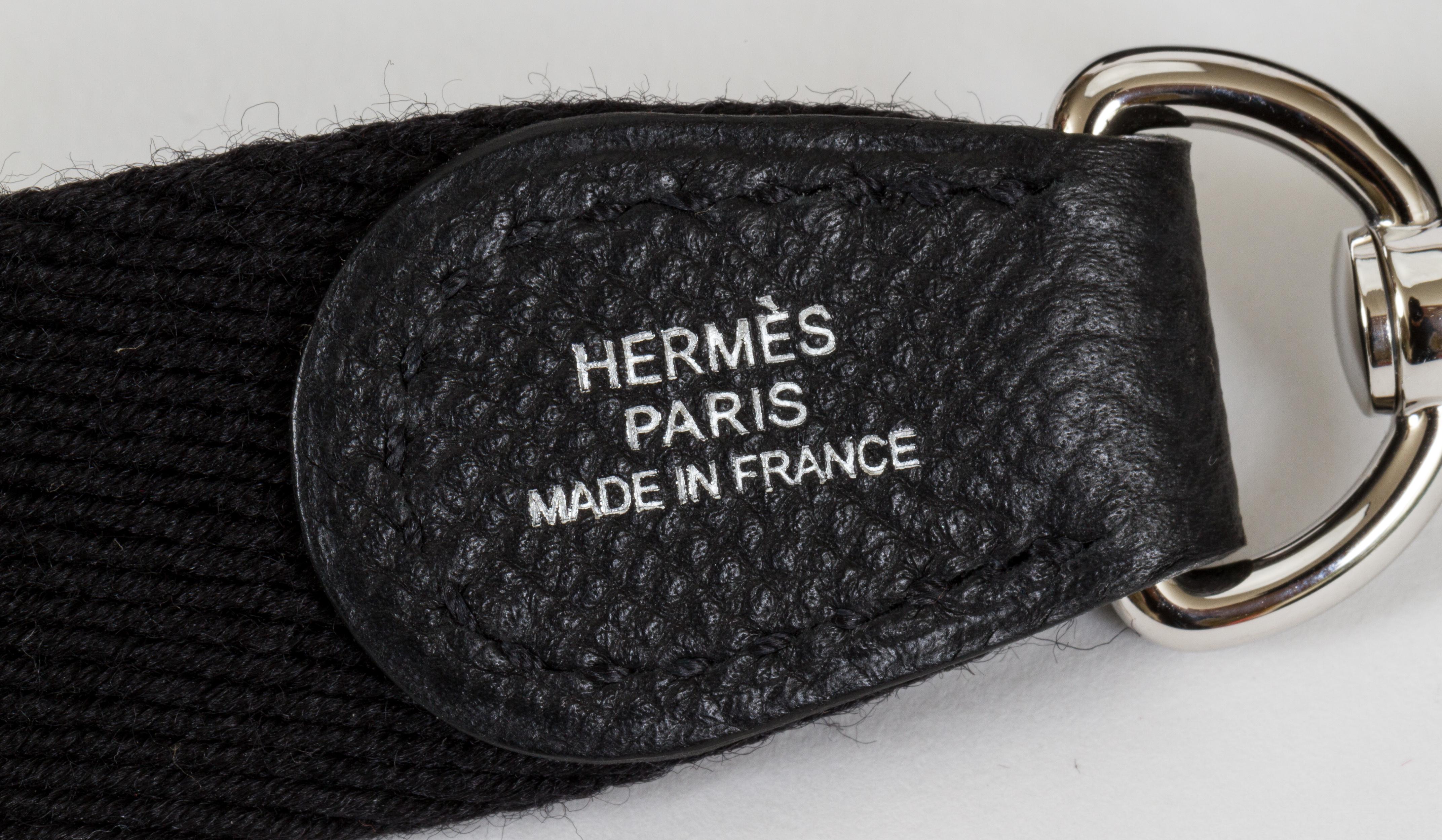 Hermes Mini Evelyne Black Epsom Bag 4