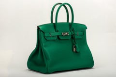 New Hermes 35 Verso Vert Vertigo Togo Birkin Bag