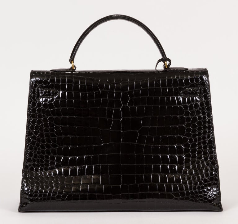 1960's Vintage Hermes Black Crocodile Kelly 35 Bag at 1stDibs hermes bag, hermes kelly bag