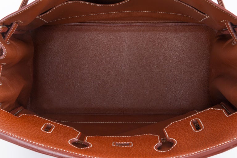 Hermes 32cm Rouge Fjord Leather Gold Hardware HAC Birkin Bag - Yoogi's  Closet