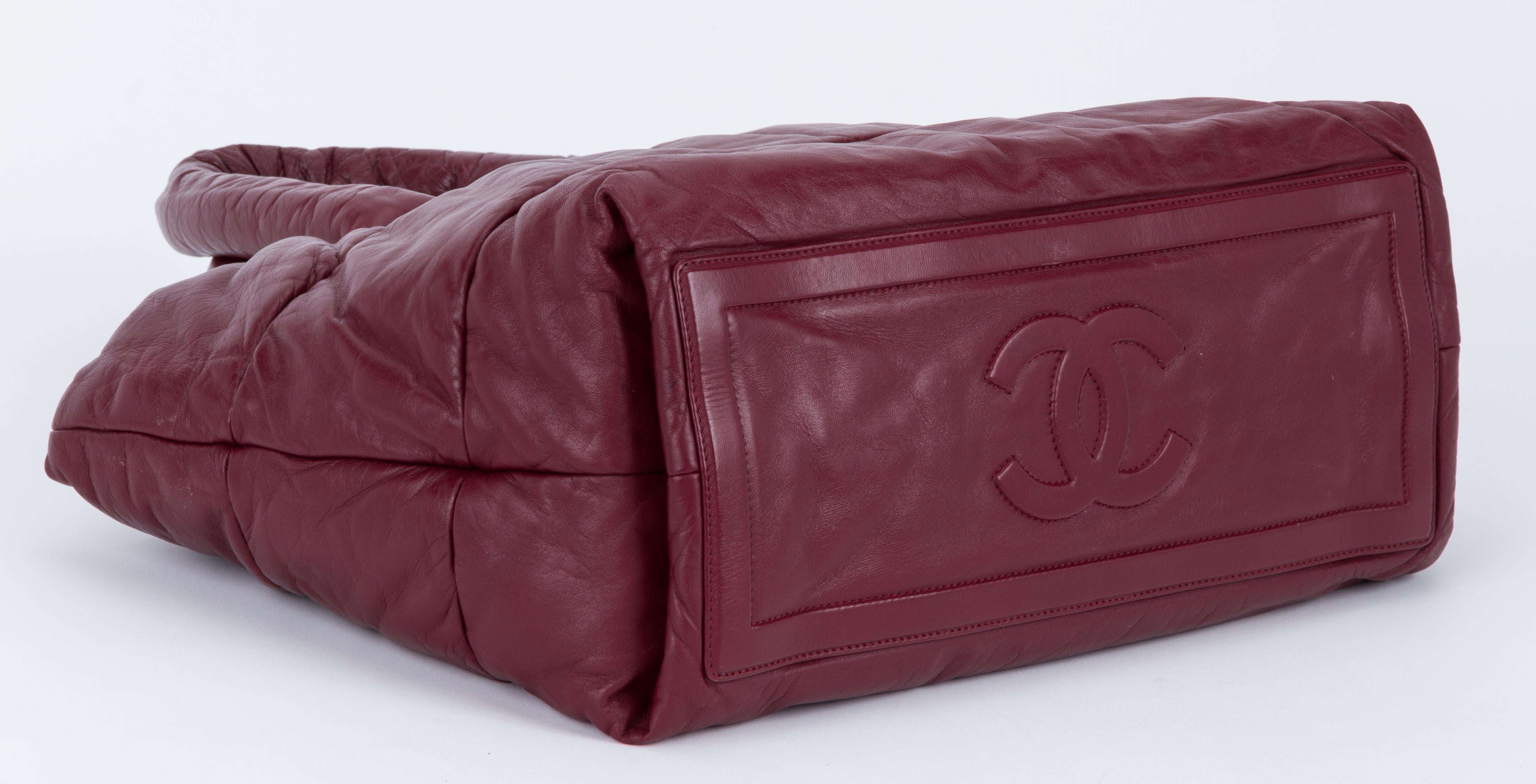 Chanel Burgundy Leather Coco Cocoon Bag In Good Condition In West Hollywood, CA