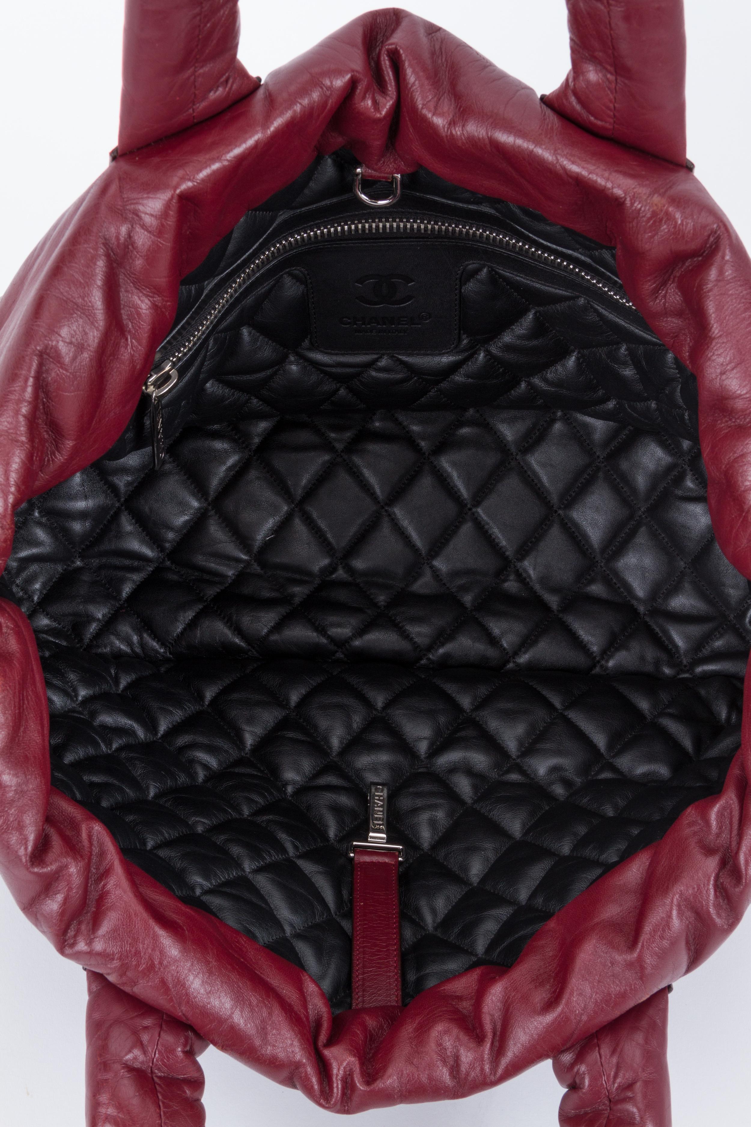 Chanel Burgundy Leather Coco Cocoon Bag 7