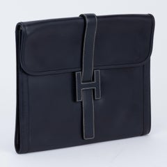 Hermès Oversize Box Calf Jige Clutch Bag