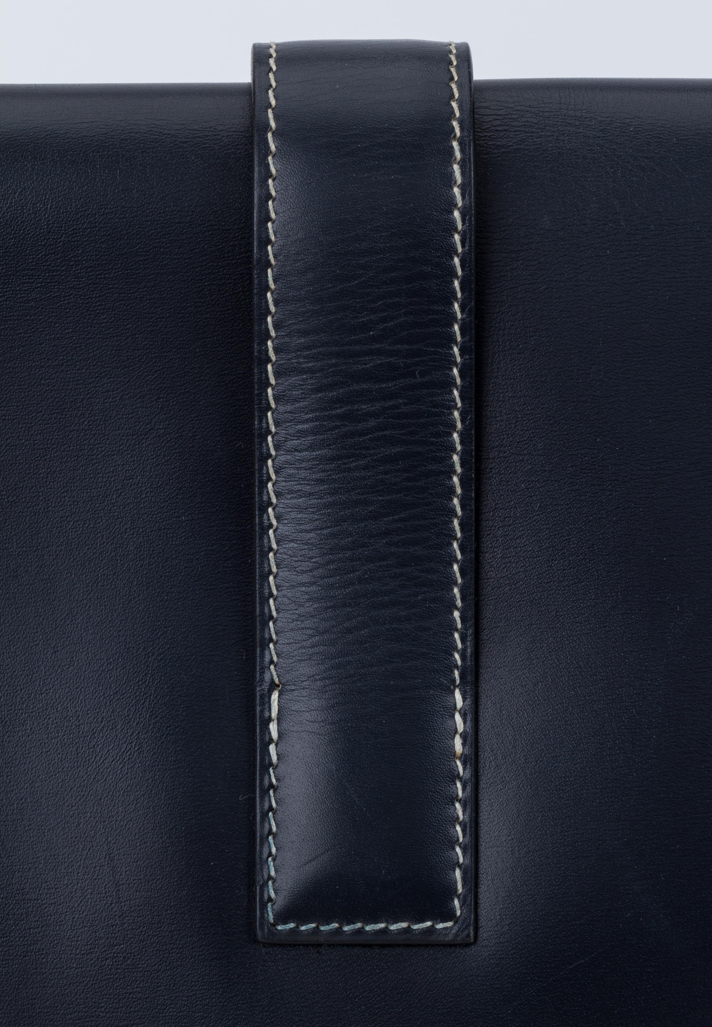 Women's Hermès Oversize Box Calf Jige Clutch Bag