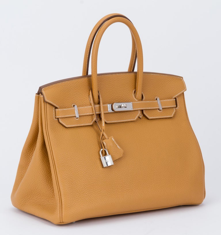 Hermes Birkin 35 Sable Clemence Handbag For Sale at 1stdibs