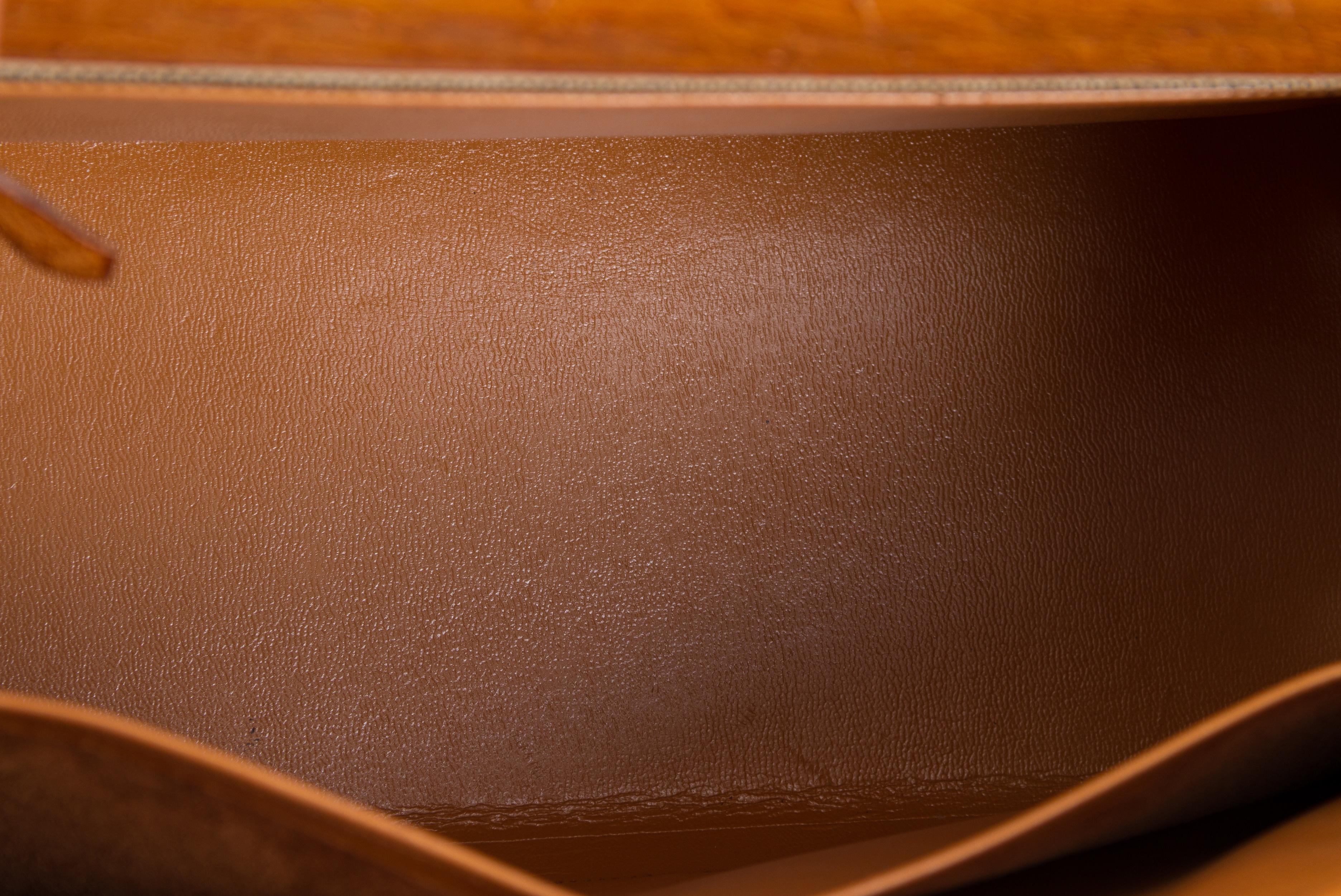 1980's Vintage Hermes Birkin 32 cm Sellier Gold Ostrich Bag 10