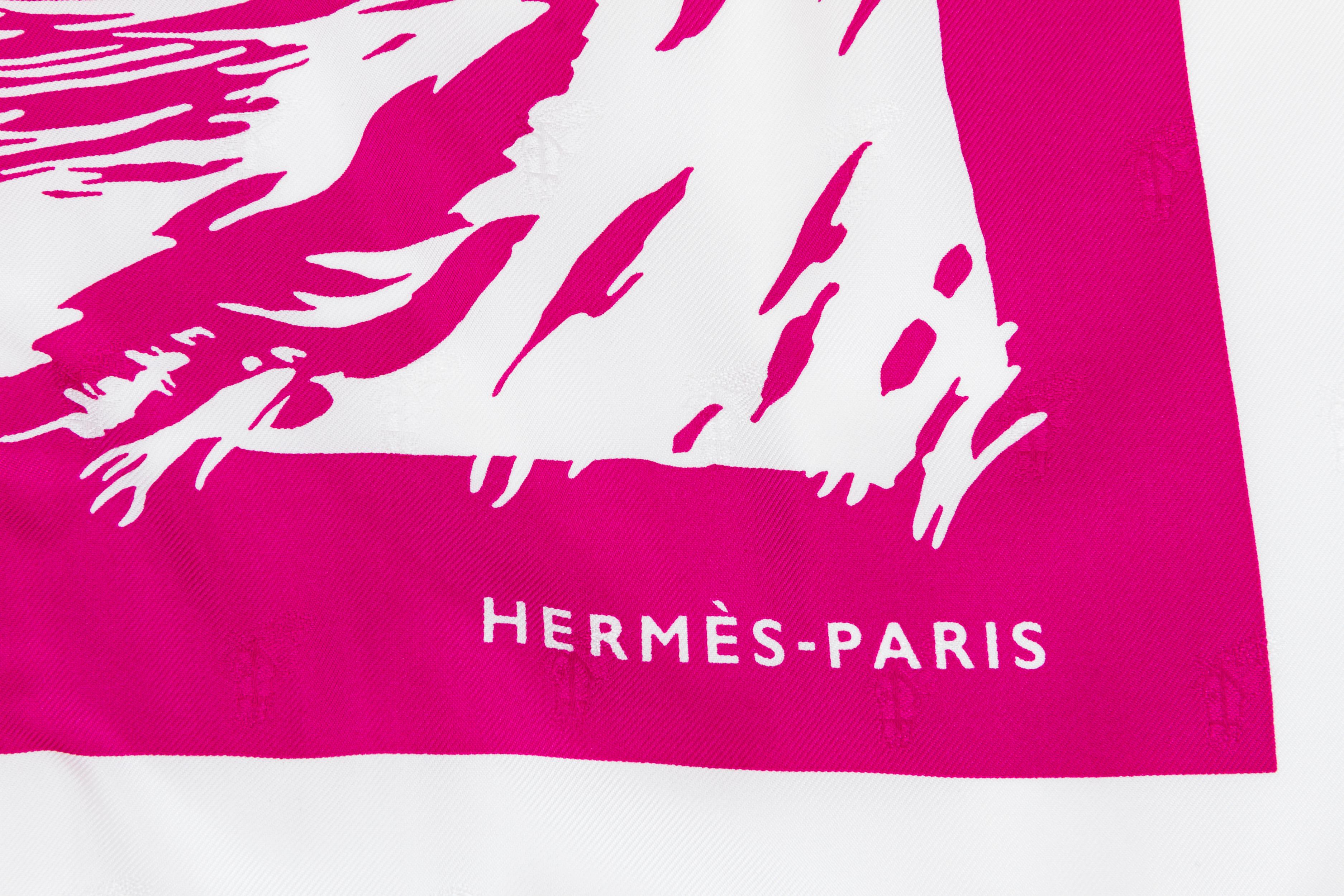 New in the original box with ribbon. Hermes silk 90cm twill Guépards Tattoo scarf designer by Dallet. Excellent unworn condition.