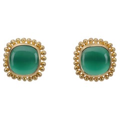 Green Onyx Studs