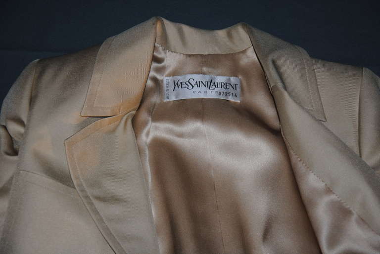 2001 YVES SAINT LAURENT haute couture wedding skirt suit For Sale 1