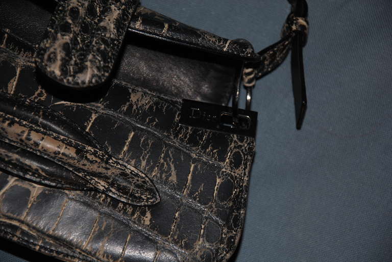 Exceptional DIOR haute couture leather handbag In Excellent Condition For Sale In Newark, DE