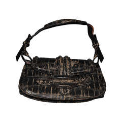 Exceptional DIOR haute couture leather handbag