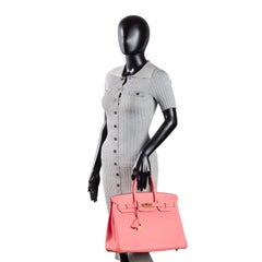 2012 HERMES Birkin 35 Togo Rose Lipstick w/ Gold Hardware