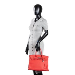 2012 HERMES Birkin 35 Togo Rouge De Coeur w/ Palladium Hardware