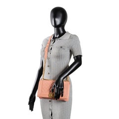 CHANEL Caviar Medium Boy Bag - Salmon