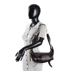 Sac à bandoulière DIOR D-Journey en cuir de veau froissé - Noir