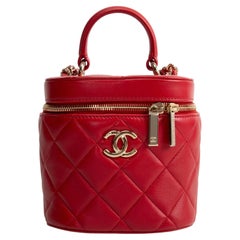 CHANEL Trendy Top Handle Vanity Case w/ Chain