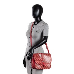 GOYARD Goyardine Belvedere Messenger MM - Red