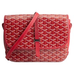 GOYARD Goyardine Belvedere Messenger MM - Red