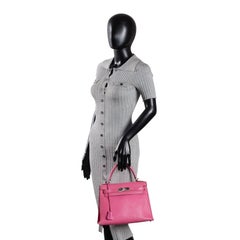 HERMES Kelly 28 Chevre Mysore Sellier - Pink