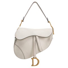 DIOR Leather Saddle Bag - White