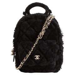 CHANEL Shearling Mini Backpack