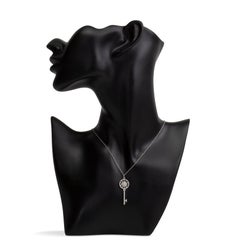 TIFFANY & CO. Platinum Diamond Key Star Pendant Necklace