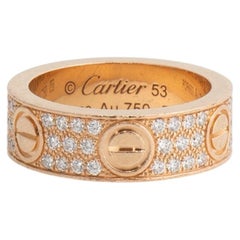 CARTIER Classic Pavé Diamond Ring, Size 6.5