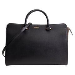 BURBERRY House Check Banwell Top Handle Bag - Black