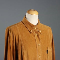 Escada Camicia Scamosciata Vintage Taglia M