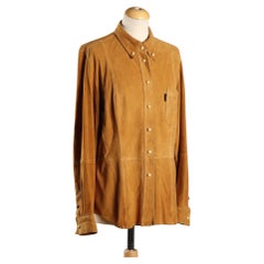 Escada Camicia Scamosciata Vintage Taglia M