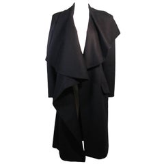 John Galliano Over-Sized Asymmetrical Collar Coat Size 10 42