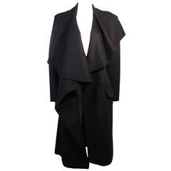 John Galliano Over-Sized Asymmetrical Collar Coat Size 10 42 7