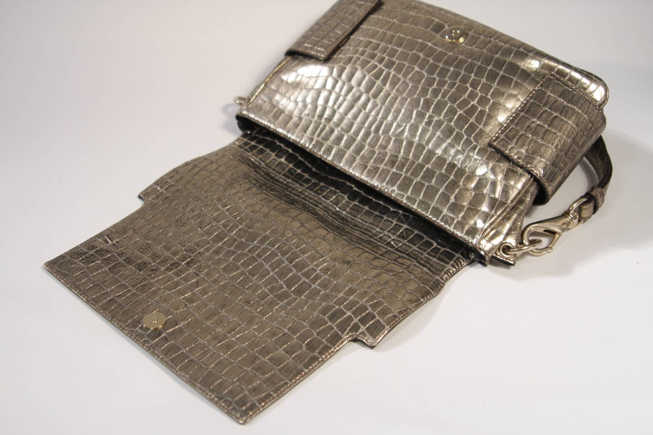 Givenchy Metal Hue Purse with Alligator Print Embossing 3
