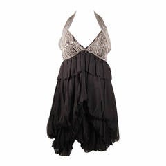 Stella McCartney Bubble Style Metal Chain Halter Dress Size 40 9