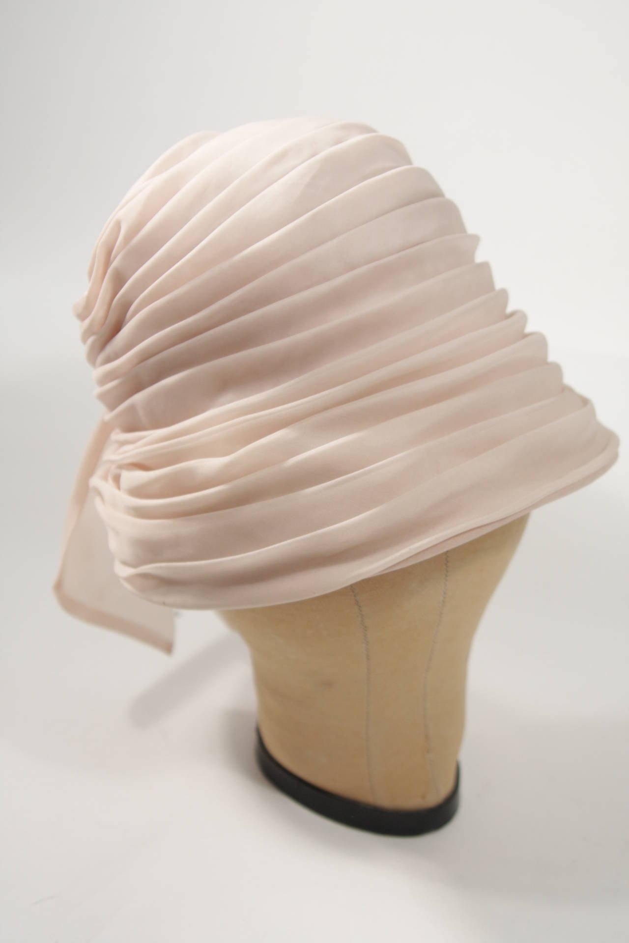 Brown Miss Dior by Christian Dior Peach Silk Hat