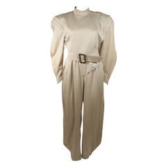 Vintage Thierry Mugler Grey Futurism Pant Suit Size 38
