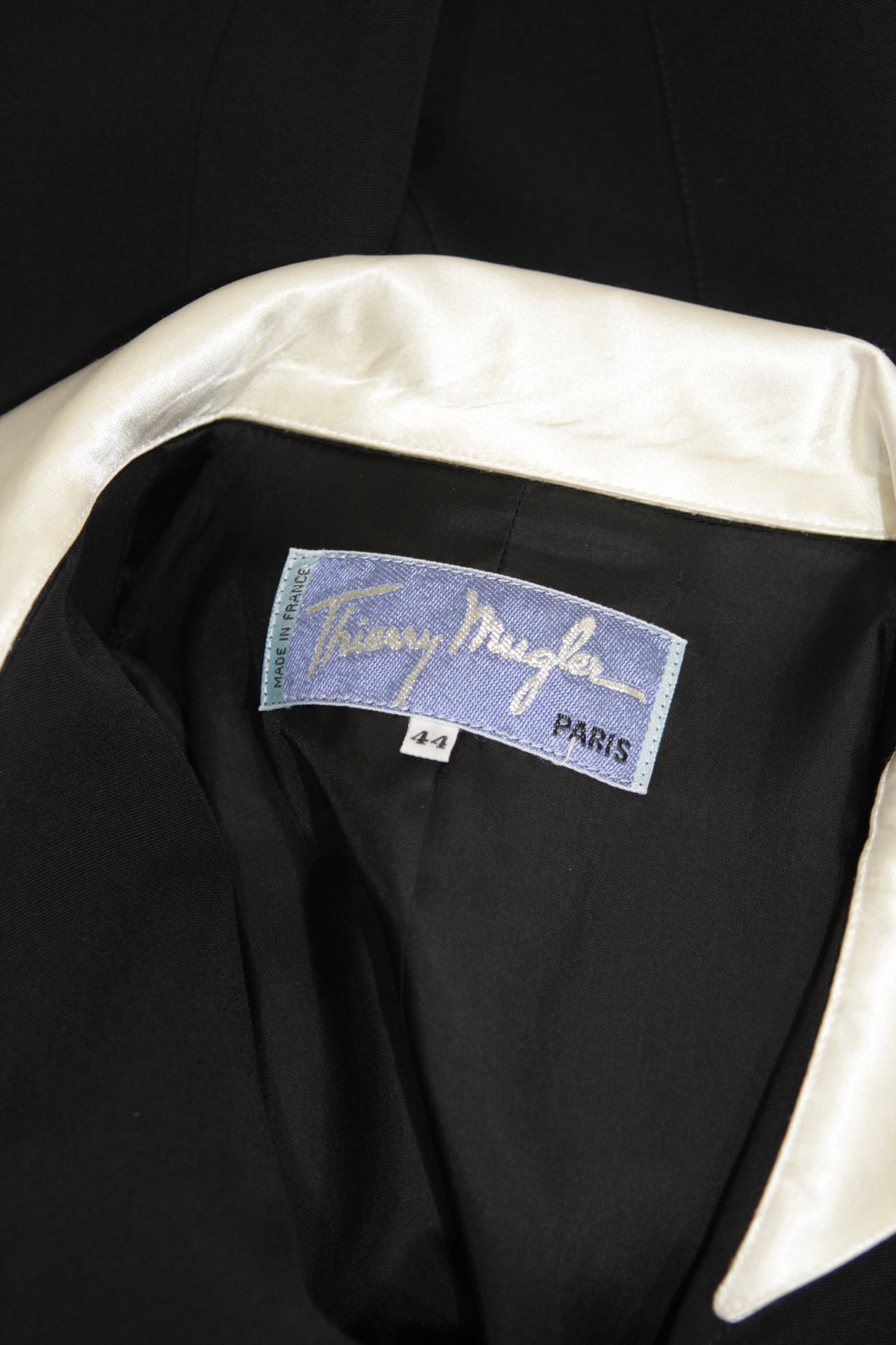 Thierry Mugler Western Inspired Blazer with White Silk Collar Size 44 3