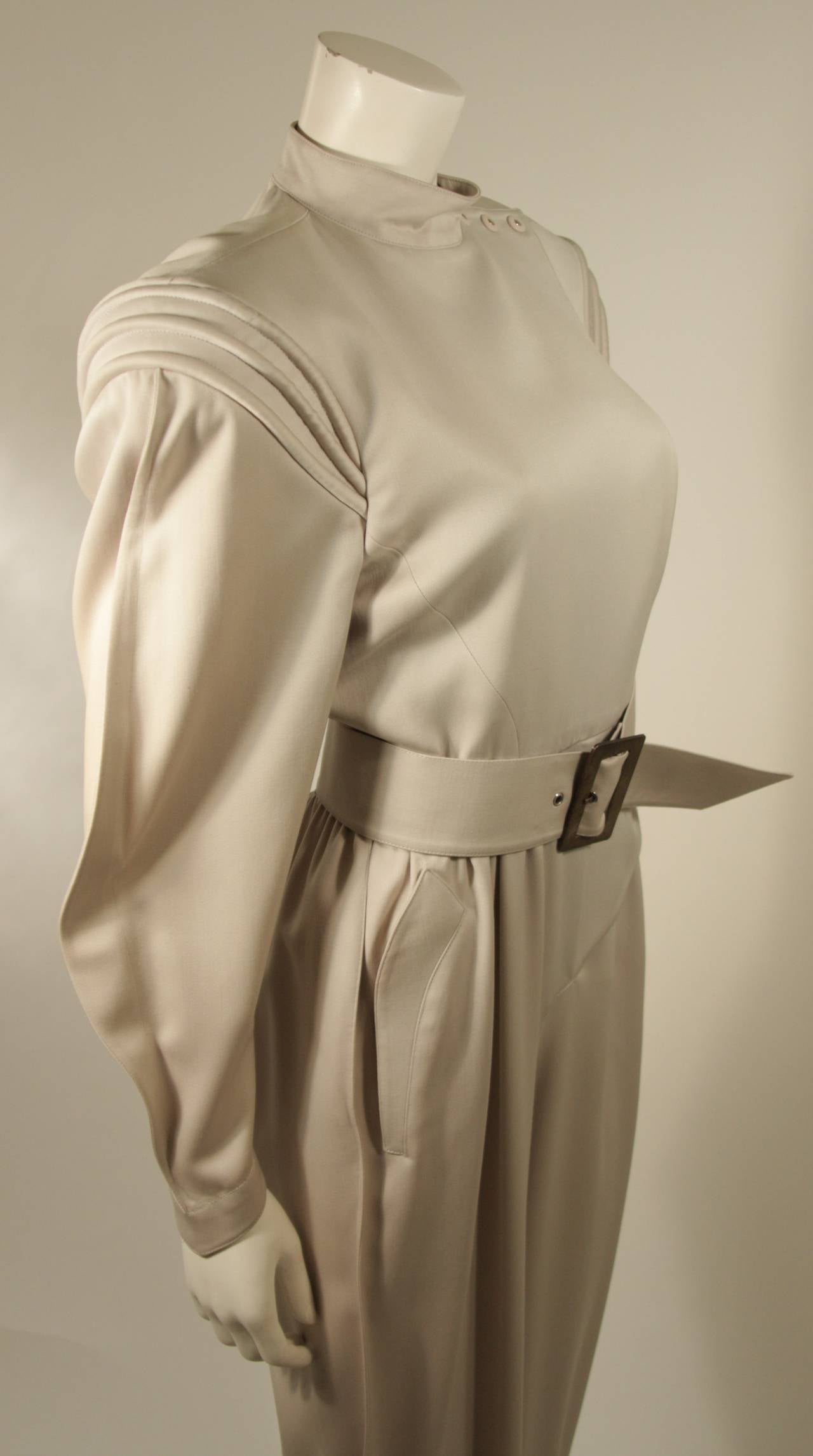 Women's Thierry Mugler Grey Futurism Pant Suit Size 38