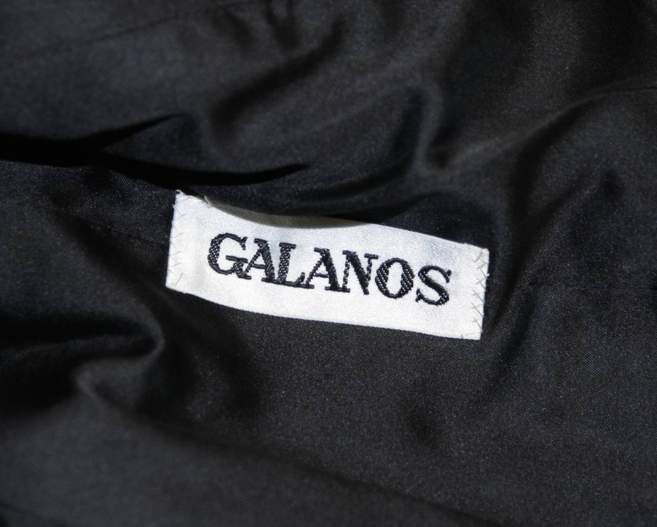 GALANOS HAUTE COUTURE Betsy Bloomingdale Black Skirt Suit with CutOut Details at 1stdibs