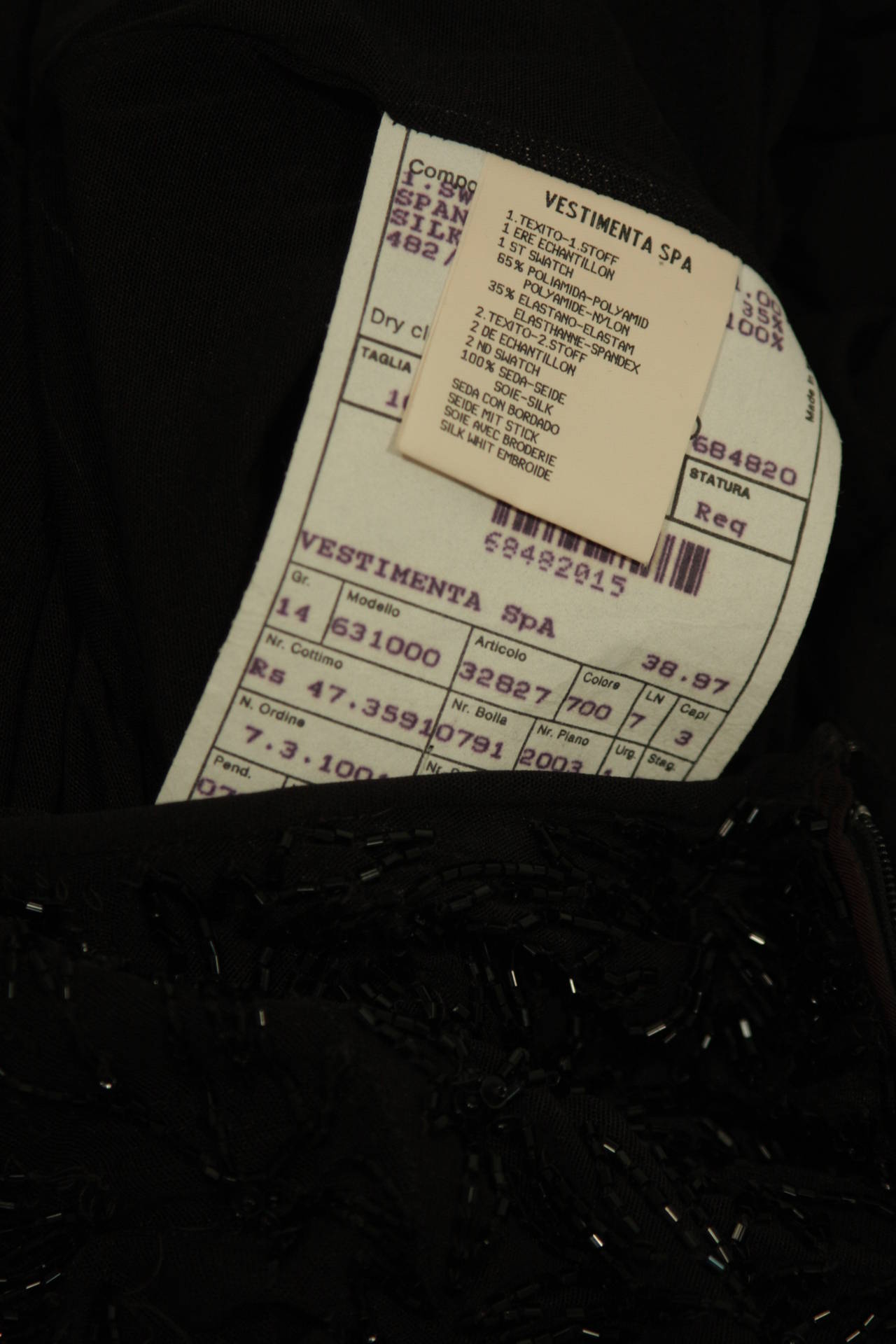 Giorgio Armani Black Beaded Blouse Size 10 4