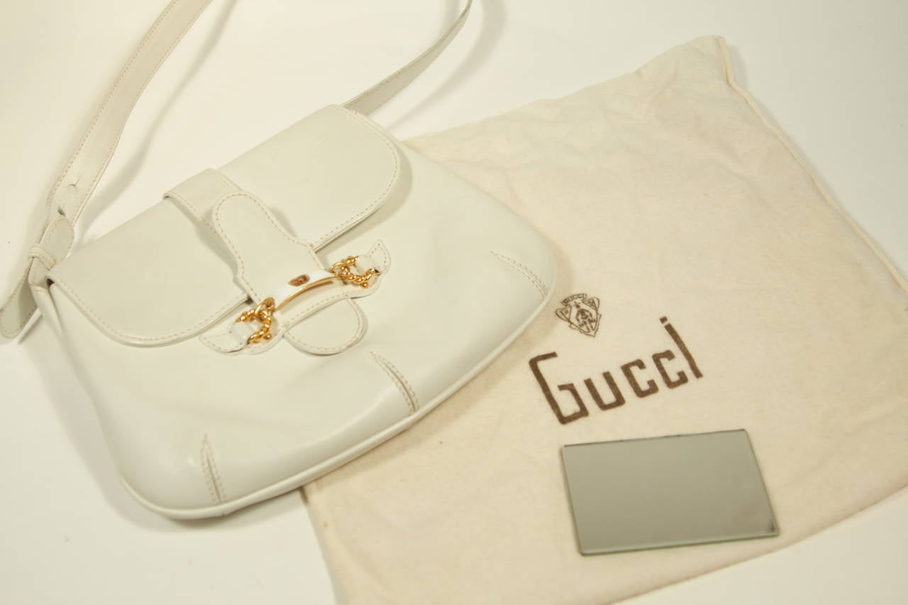 Gucci White Leather Purse 3