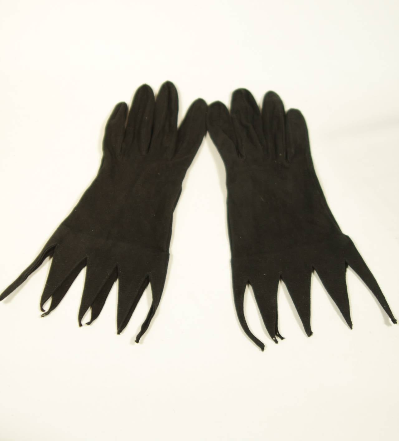 Moschino Black Suede Gloves 1