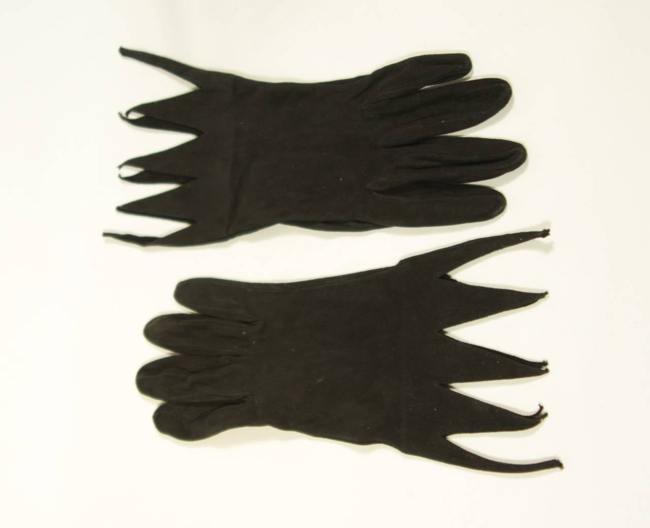 Moschino Black Suede Gloves 3