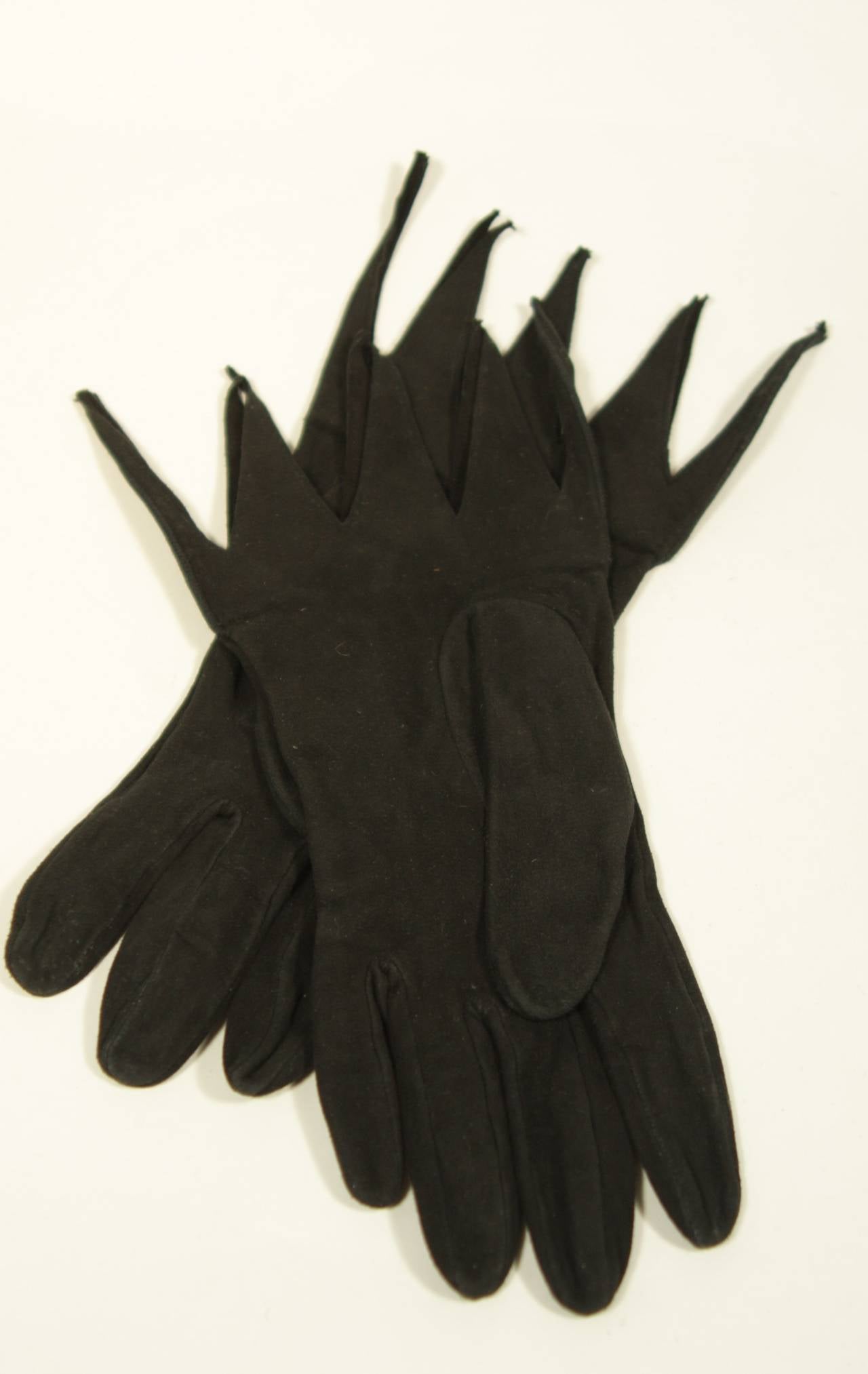 Women's Moschino Black Suede Gloves