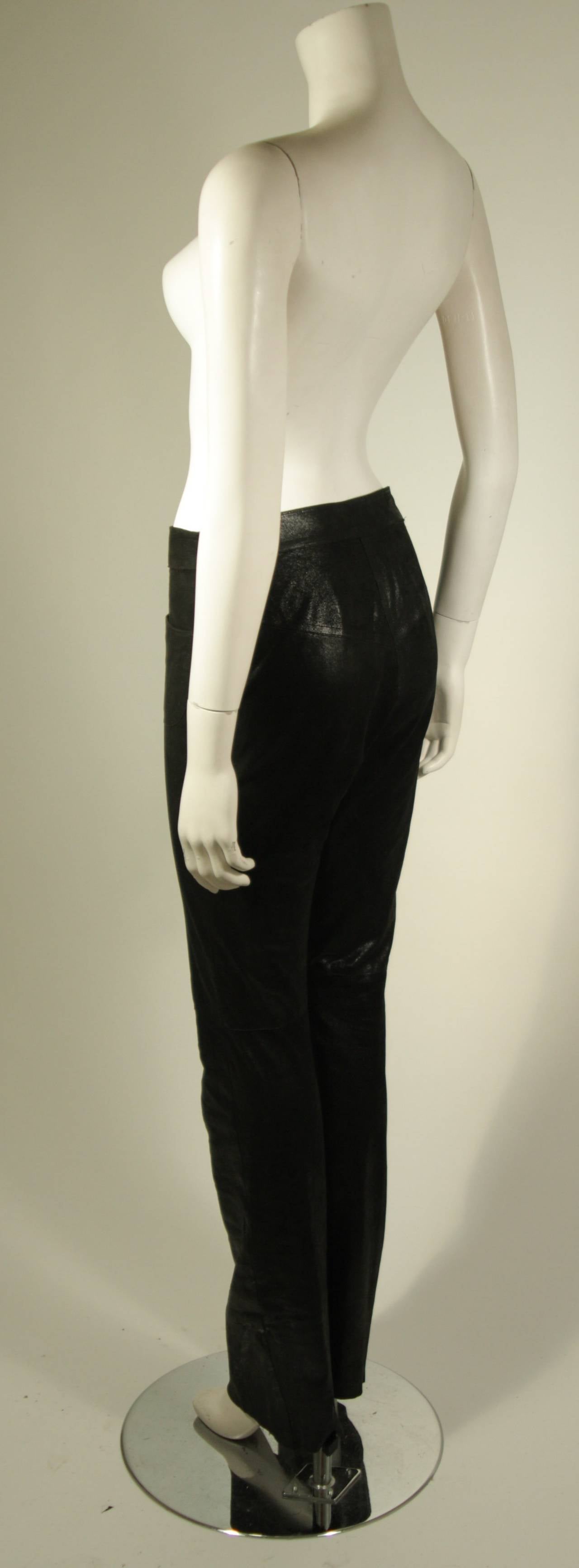Christian Dior Suede Pants Oiled Suede Size 8 2